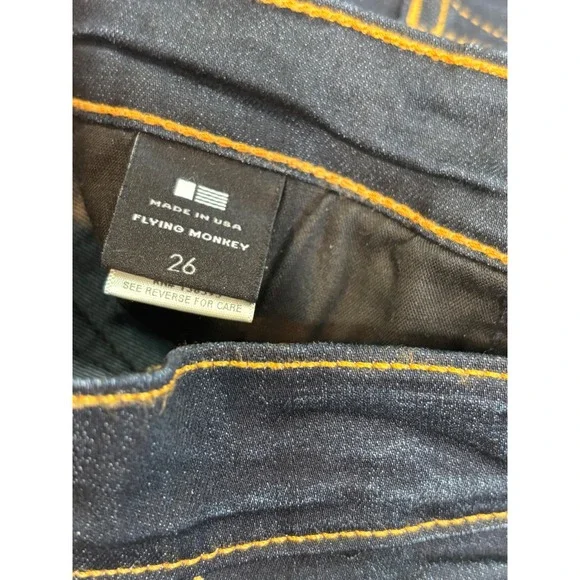 Flying Monkey Platinum Dark Wash Skinny Jeans Made in USA L7460 Womens 26 - Picture 4 of 7